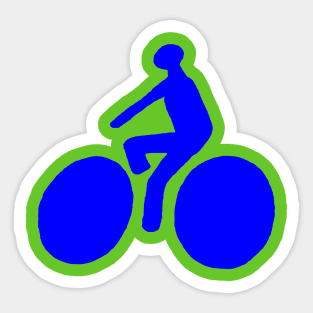 Blue bicycle Sticker